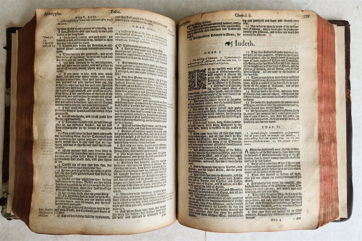1608 BREECHES BIBLE in ENGLISH antique Old & New Testament LONDON ROBERT BARKER