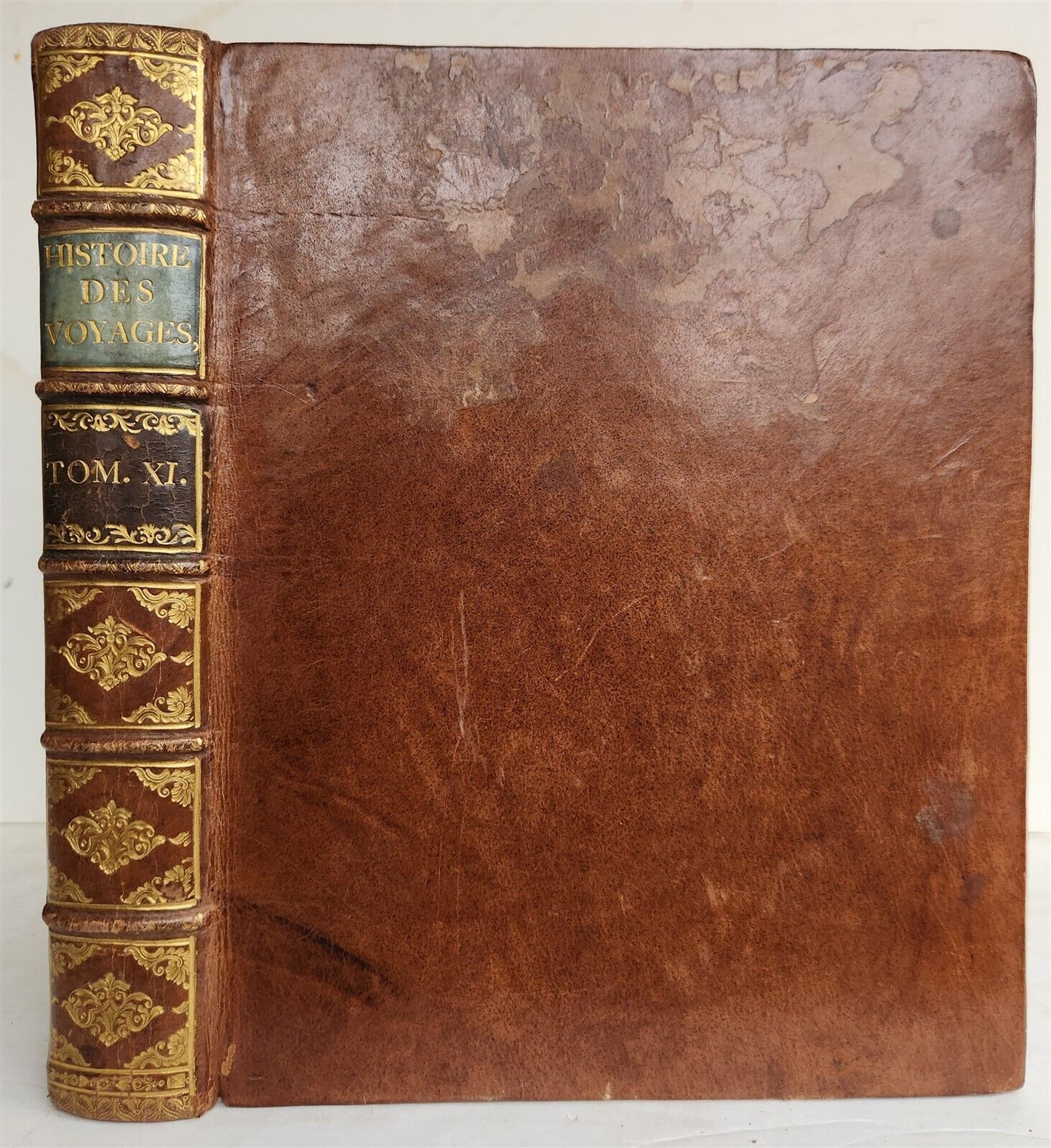 1755 TRAVELS TO EAST INDIES CEYLON antique Histoire generale des voyages ILLUSTR