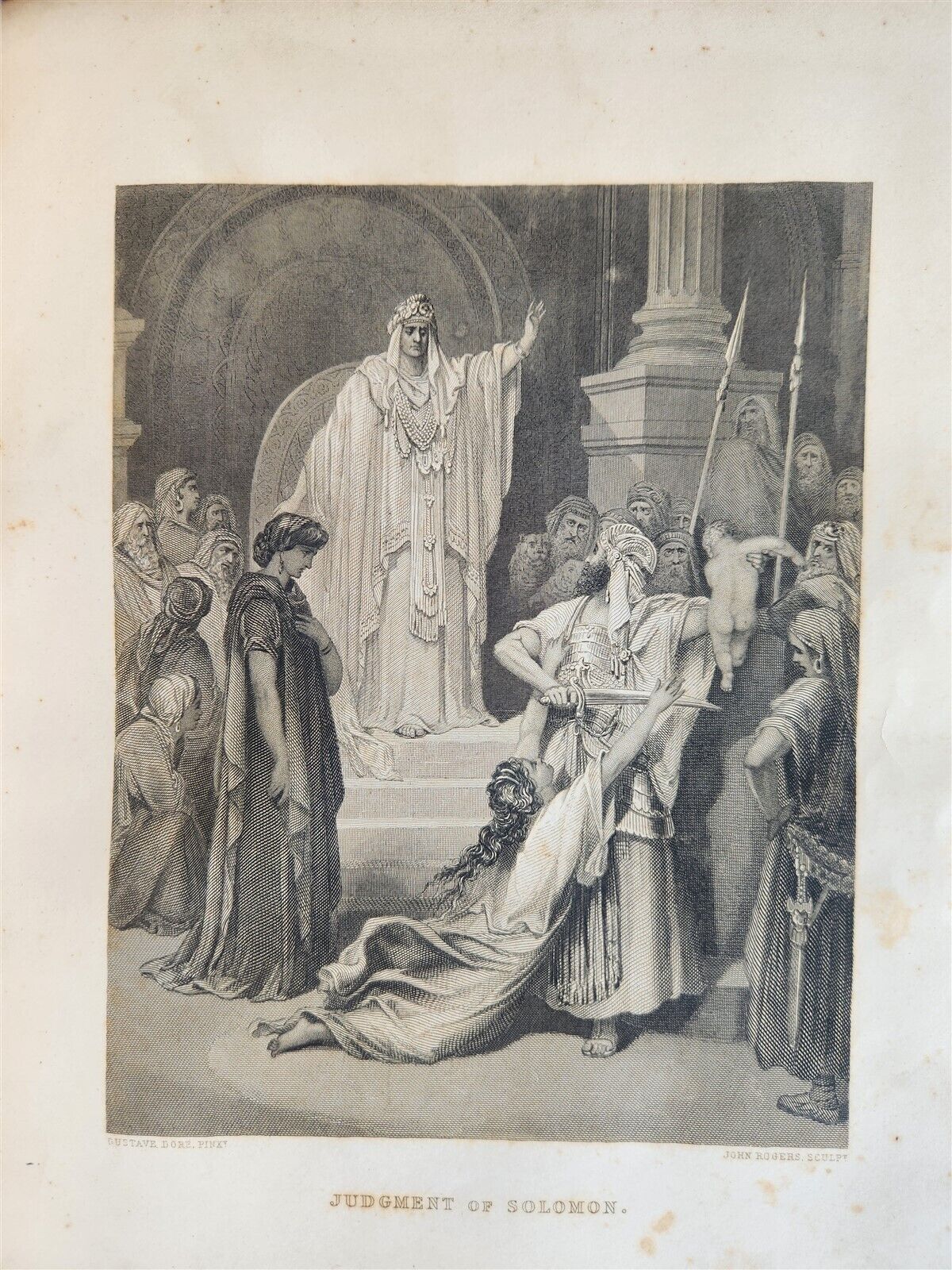 1870s BIBLE SALESMAN SAMPLE RARE antique AMERICANA ILLUSTRATED FOLIO G. DORE