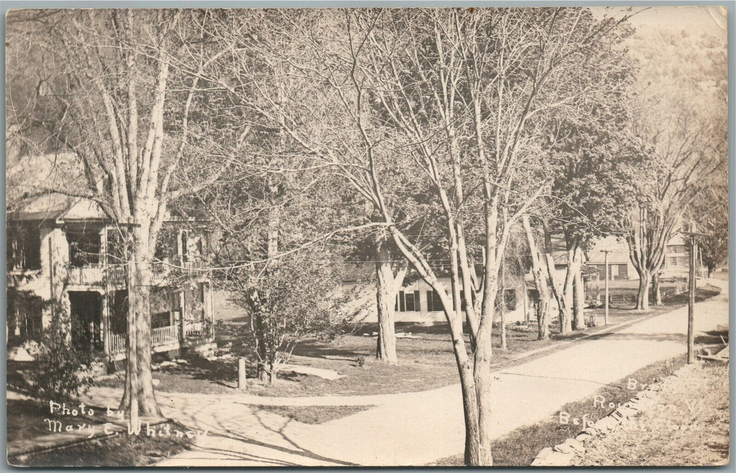 ROYALTON VT BEFORE THE FLOOD ANTIQUE REAL PHOTO POSTCARD RPPC