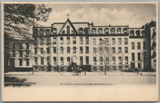 BROOKLYN NY ST. FRANCIS COLLEGE ANTIQUE POSTCARD