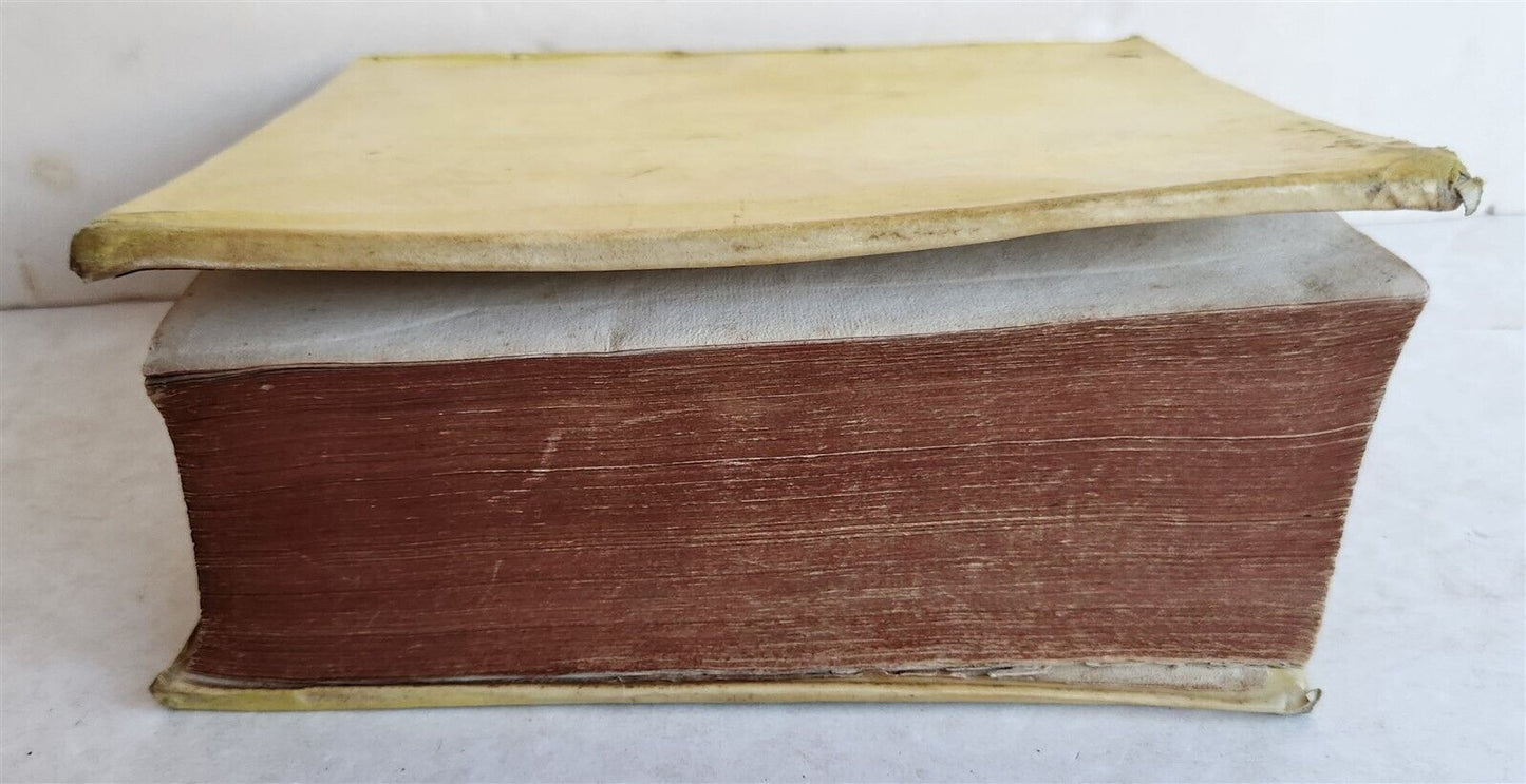 1693 ITALIAN GERMAN DICTIONARY by M. CRAMER antique VELLUM BOUND