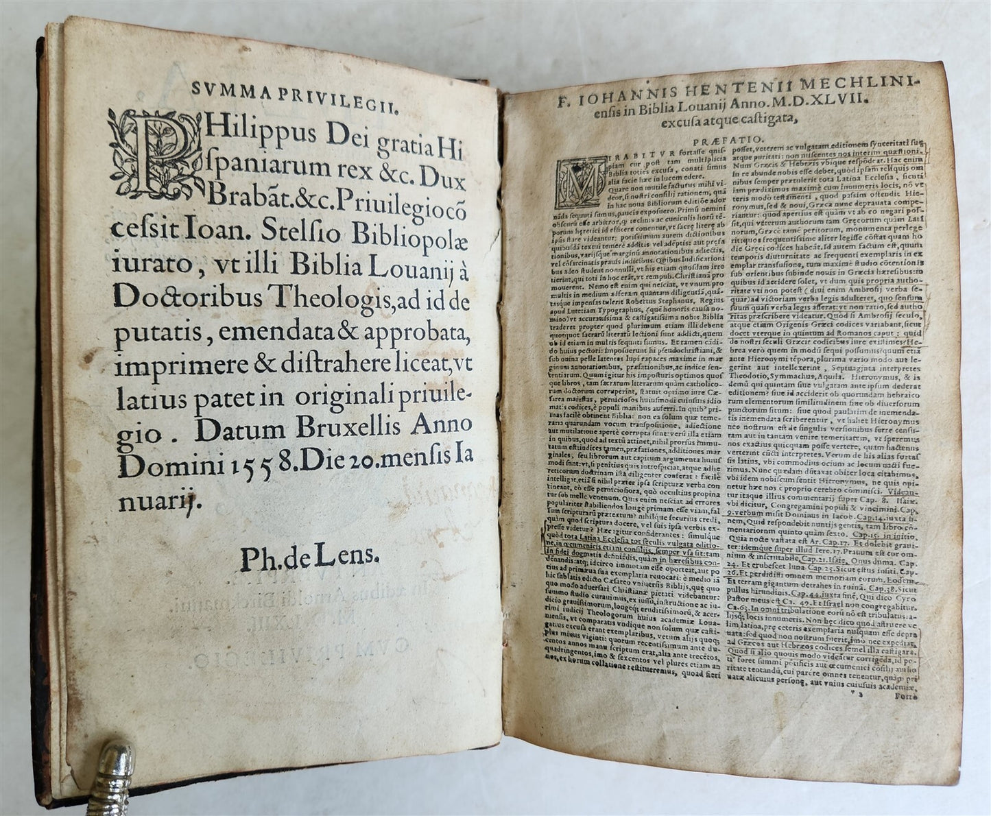 1563 BIBLE in LATIN antique ILLUSTRATED 16th century BIBLIA