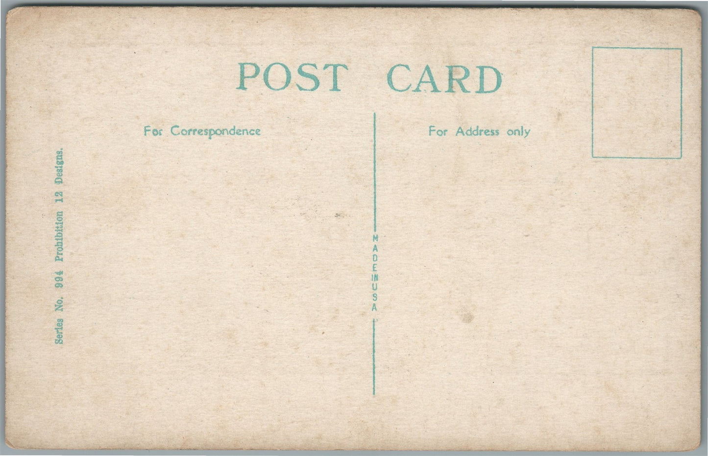 ALCOHOL PROHIBITION ANTIQUE SATIRICAL POSTCARD HELLO! BIG TIME-BETTER COME OVER
