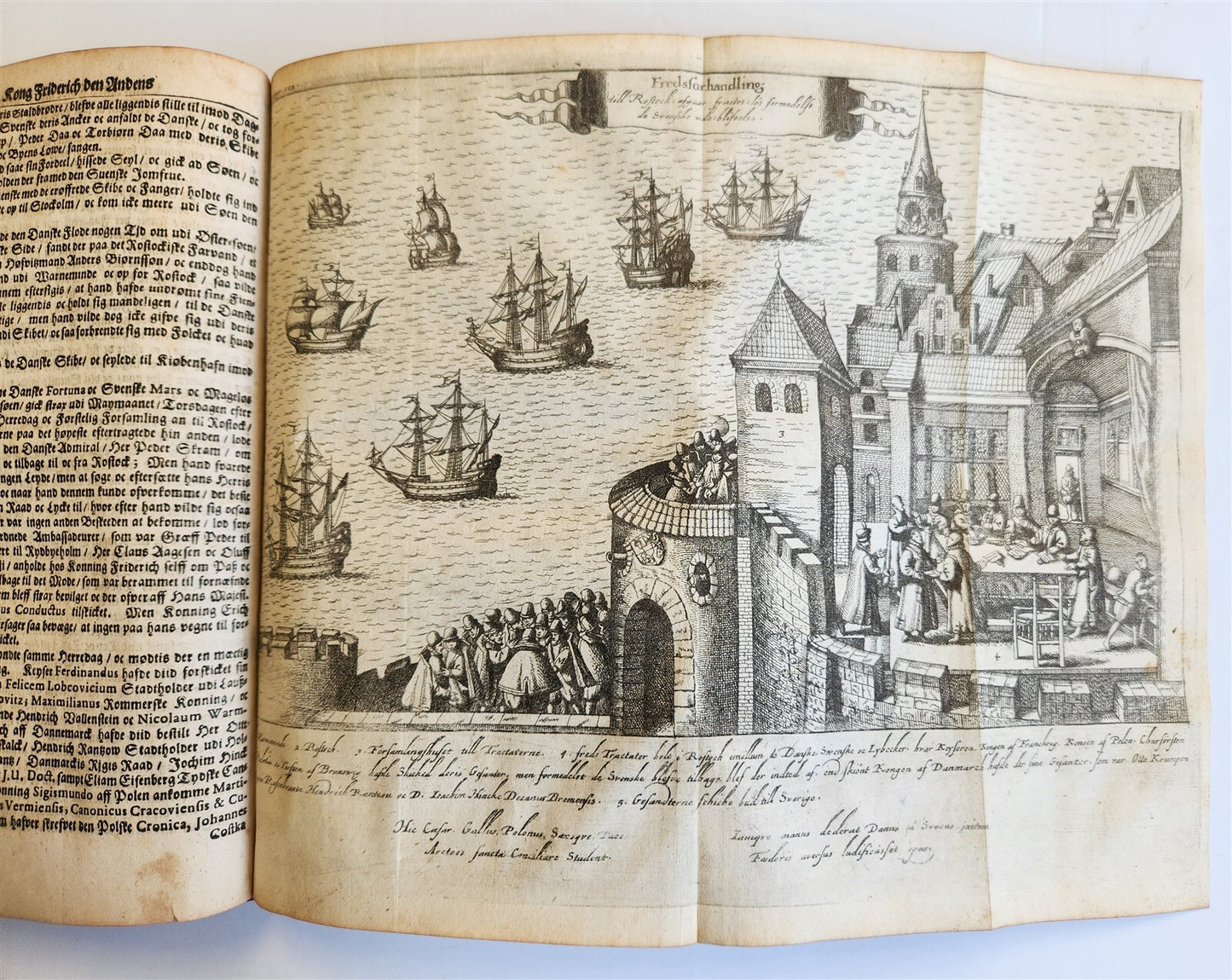 1680 CHRONICLE of DENMARK antique FULLY ILLUSTRATED rare Peder Hanson Resen