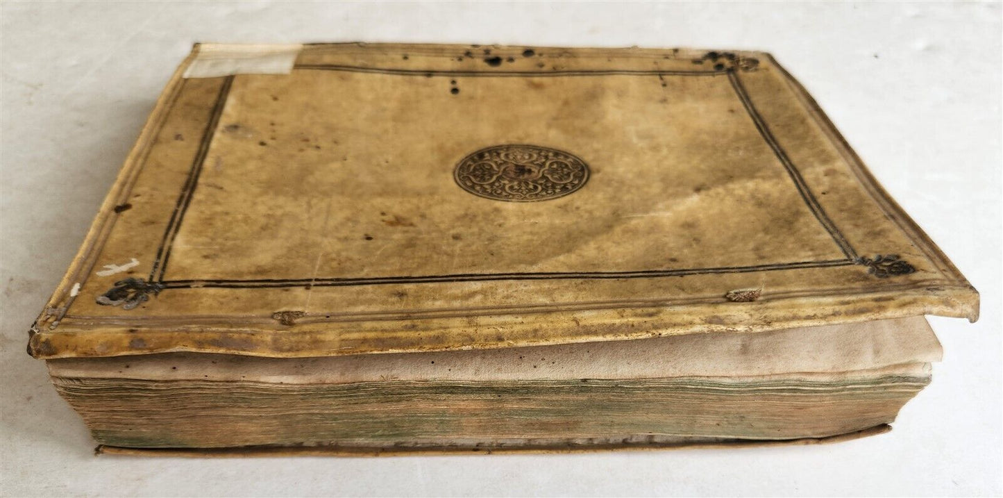 1602 HISTORY of POPES by Anastasius Bibliothecarius antique VELLUM