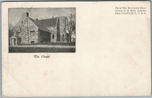 EAST AURORA NY THE CHAPEL PRIVATE MAILING CARD ANTIQUE POSTCARD