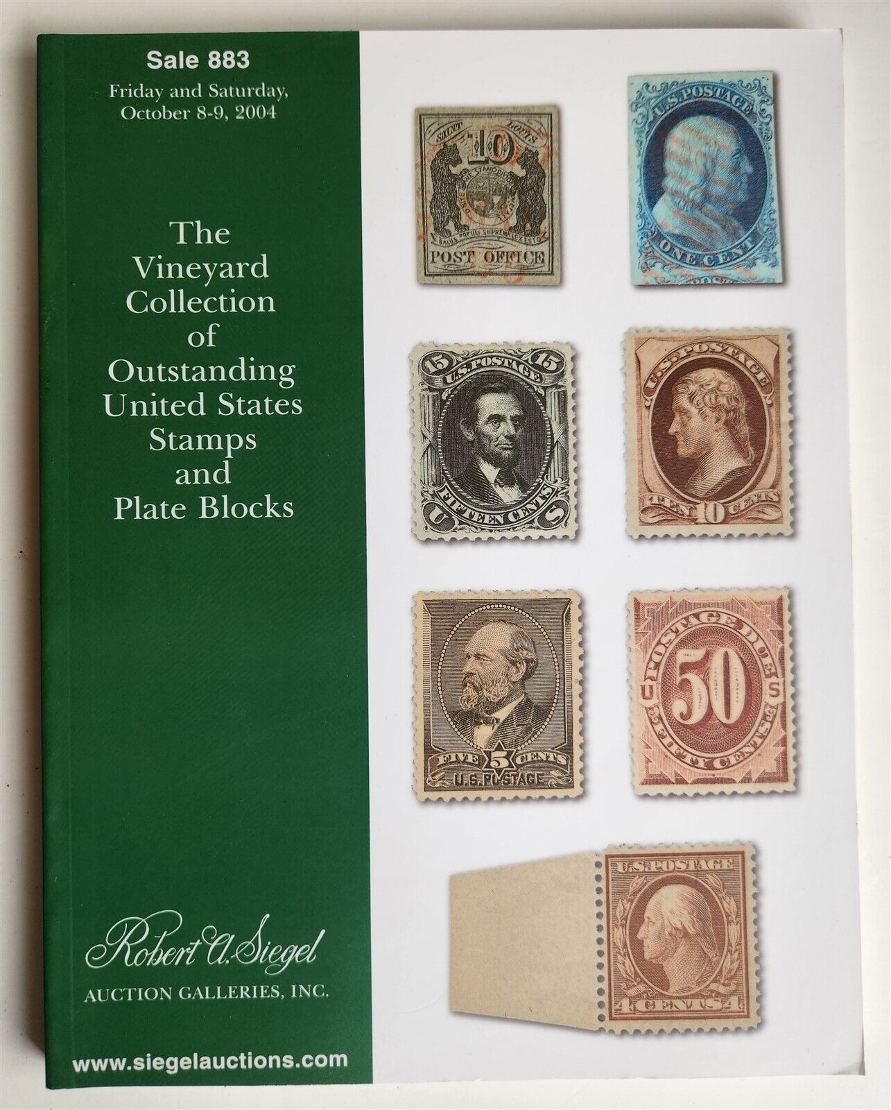 PHILATELIC ROBERT SIEGEL AUCTION CATALOG STAMPS VINEYARD COLLECTION 2004