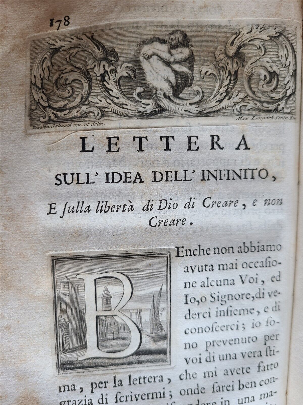 1721 LETTERE DI RELIGIONE e DI METAFISICA FRANCESCO di SALIGNAC antique VELLUM