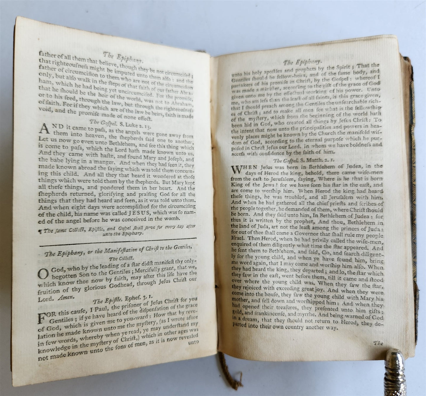 1750 BOOK of COMMON PRAYER w/ PSALTER or PSALMS of DAVID antique in ENGLISH
