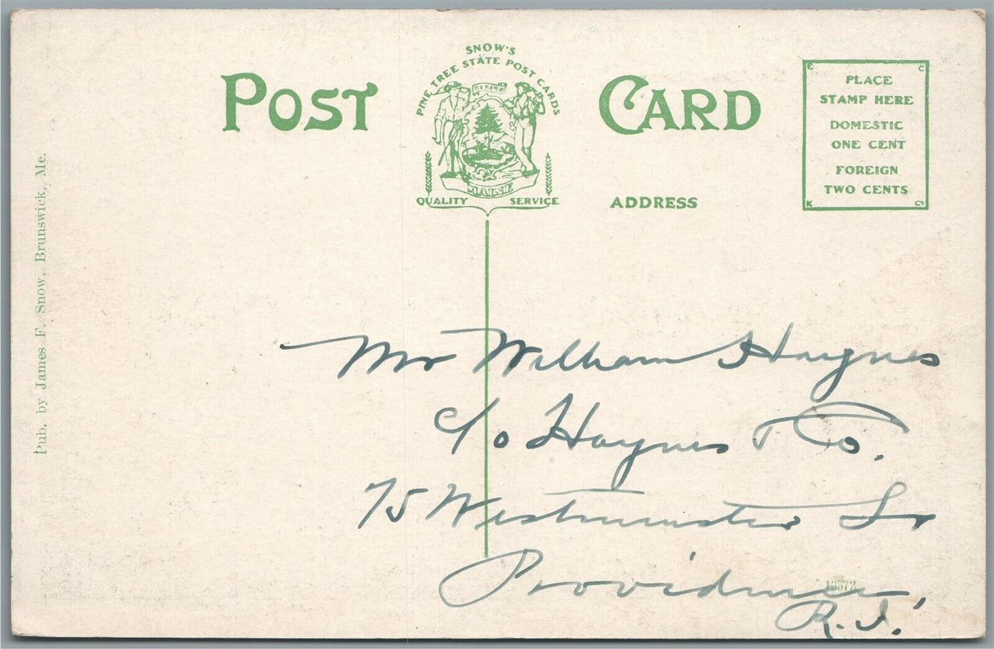 HOULTON ME MAIN STREET ANTIQUE POSTCARD