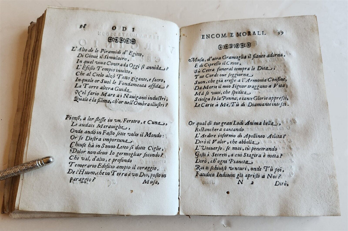 1635 POETRY in ITALIAN antique VELLUM BINDING