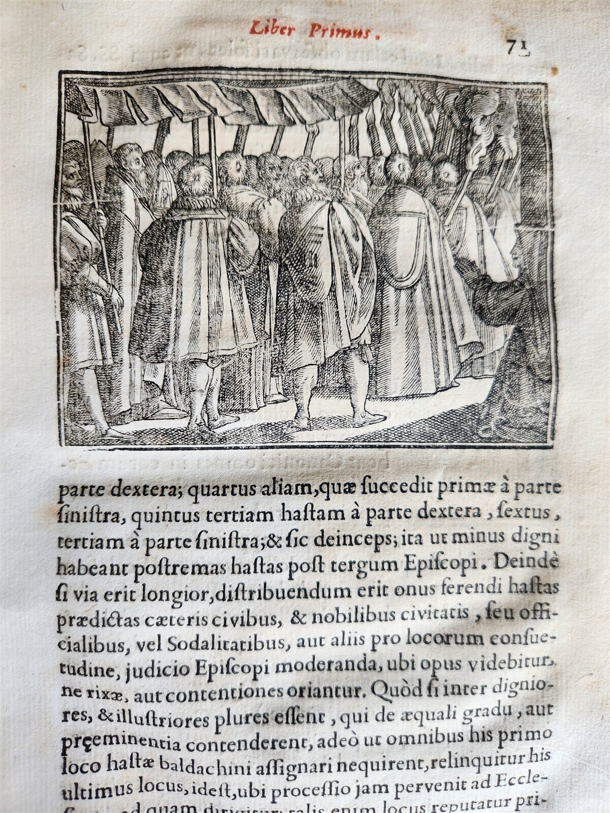 1713 CEREMONIALE EPISCOPORUM antique ILLUSTRATED VELLUM BINDING