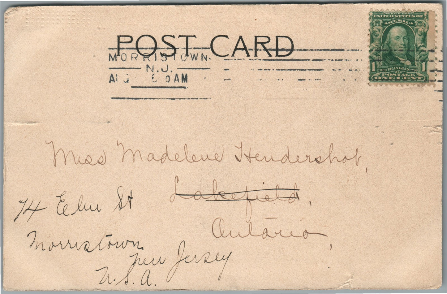 VERONA LAKE NJ THE DAM ANTIQUE POSTCARD