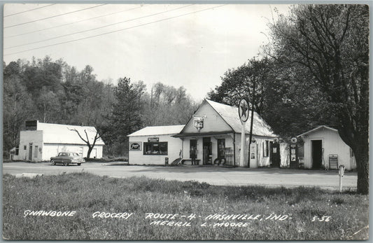 NASHVILLE IN GAS STATION COCA COLA SIGN VINTAGE REAL PHOTO POSTCARD RPPC