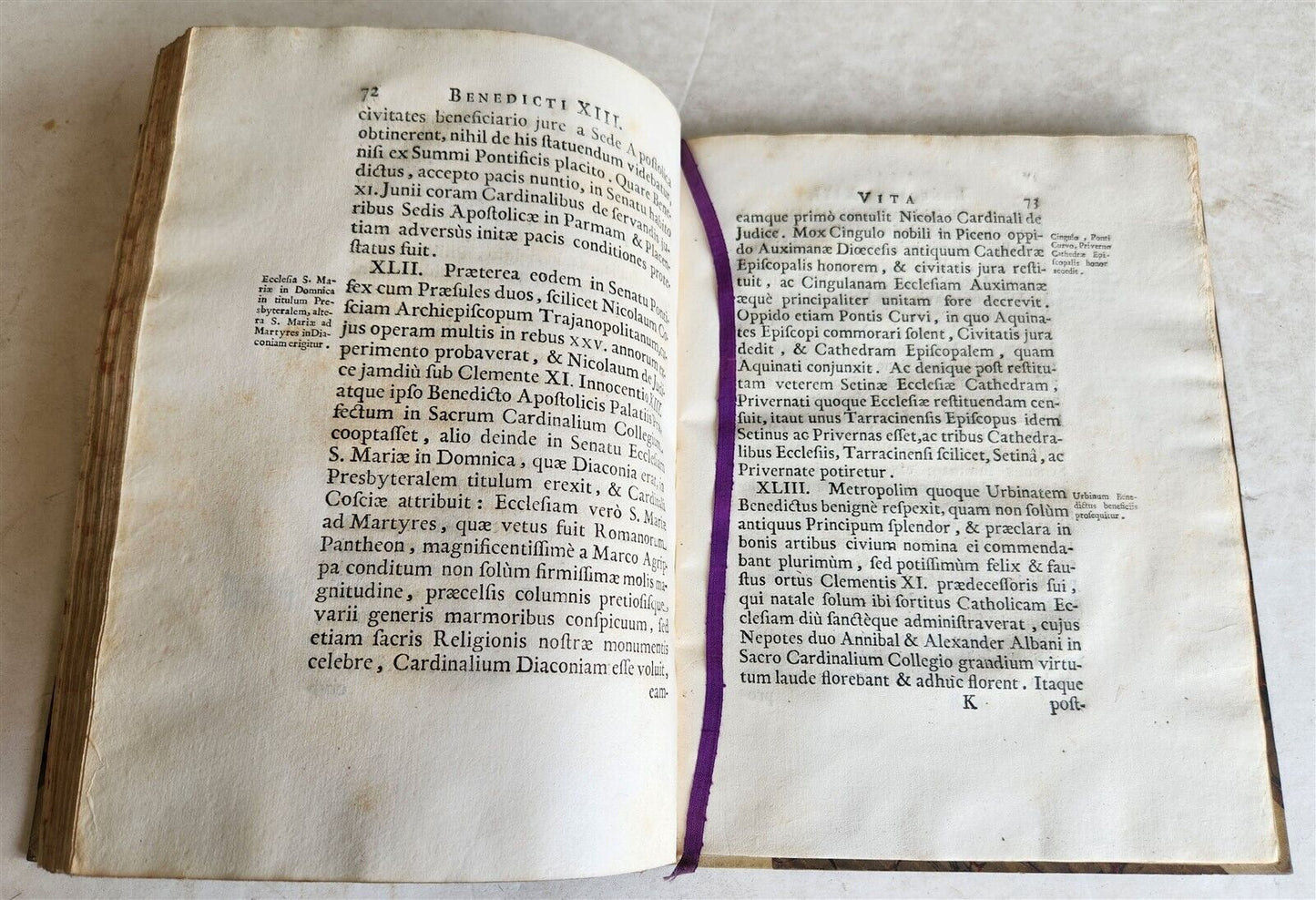 1741 VITA et BENEDICTO XIV antique Vellum in ITALIAN