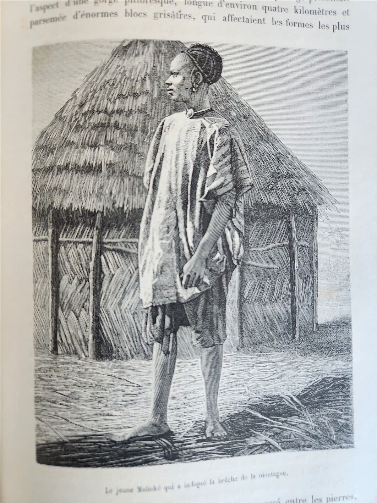 1885 AFRICA EXPLORATION VOYAGE SOUDAN FRANCAIS Haut-Niger antique ILLUSTRATED