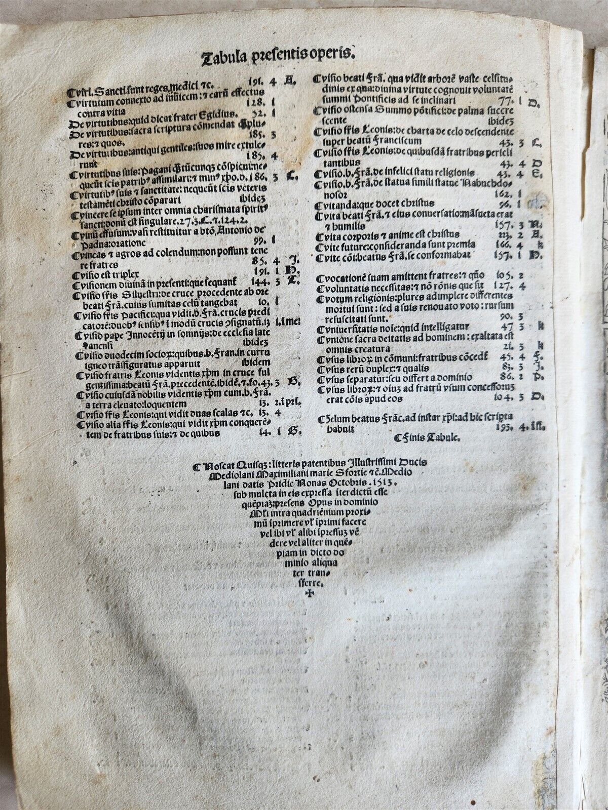 1513 POST-INCUNABULA HISTORY of FRANCISCANS ORDER antique Vellum Bound RARE