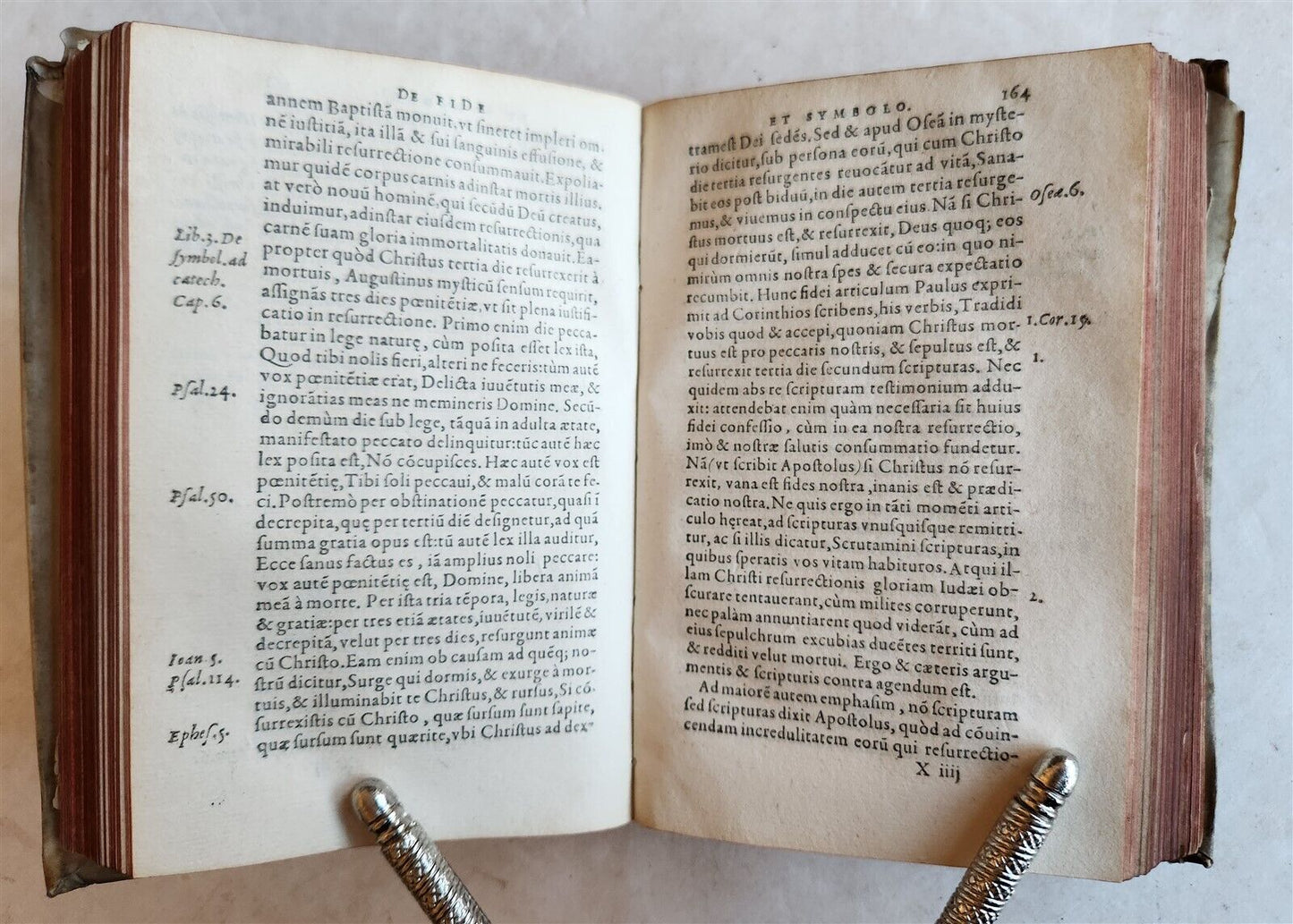1573 BIBLE COMMENTARY by Thomas BEAUXAMI antique 16th CENTURY VELLUM BINDING