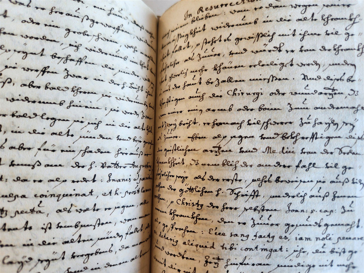 1684 MANUSCRIPT - SERMONS antique PIGSKIN BOUND by Philipp Jacob Franz AUSTRIA