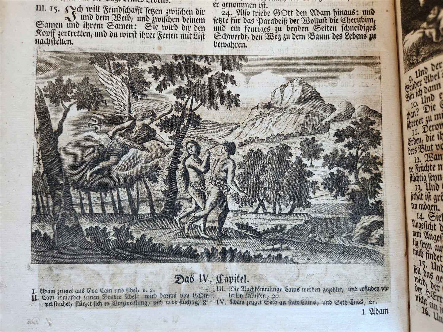 1763 BIBLE in GERMAN antique PIGSKIN BOUND FOLIO ILLUSTRATED w/ 212 ENGRAVINGS