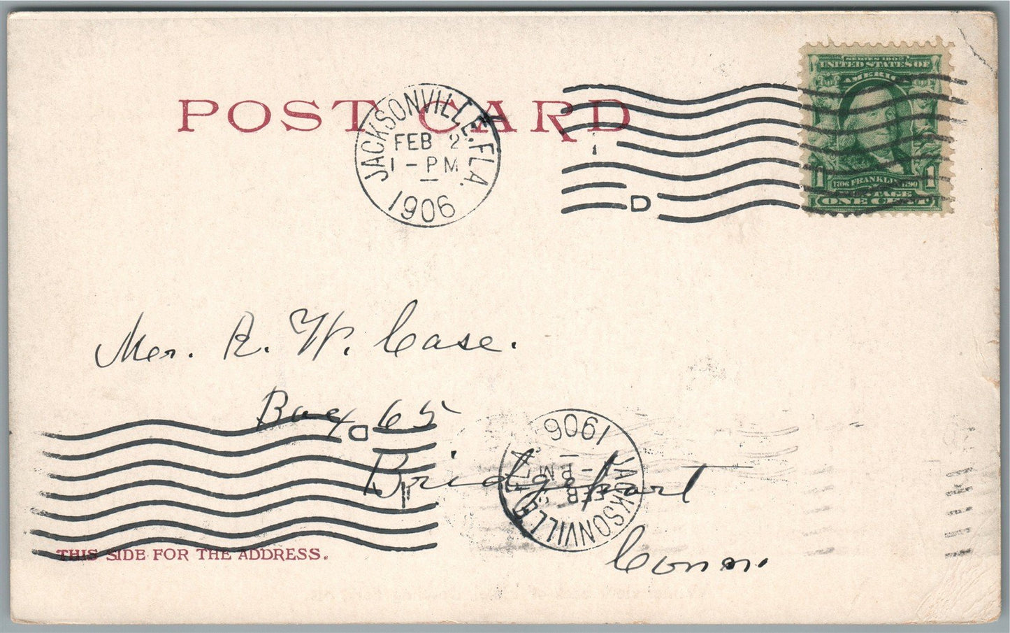 DOWLING PARK FL WINTER VIEW BACK OF HOTEL ANTIQUE POSTCARD