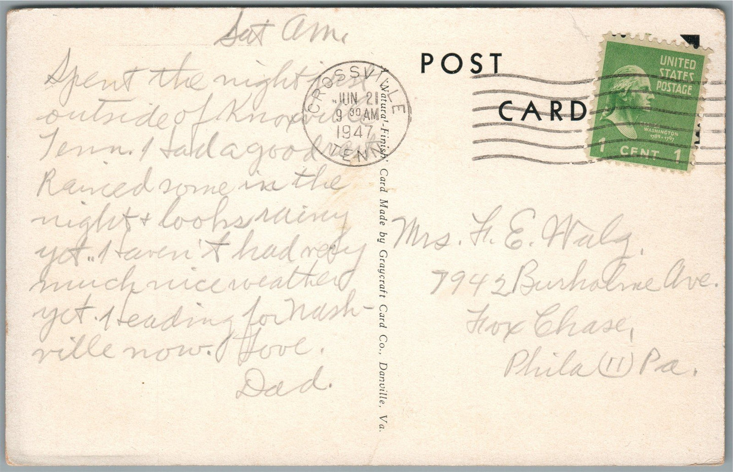 CHRISTIANSBURG VA HIGH SCHOOL ANTIQUE POSTCARD