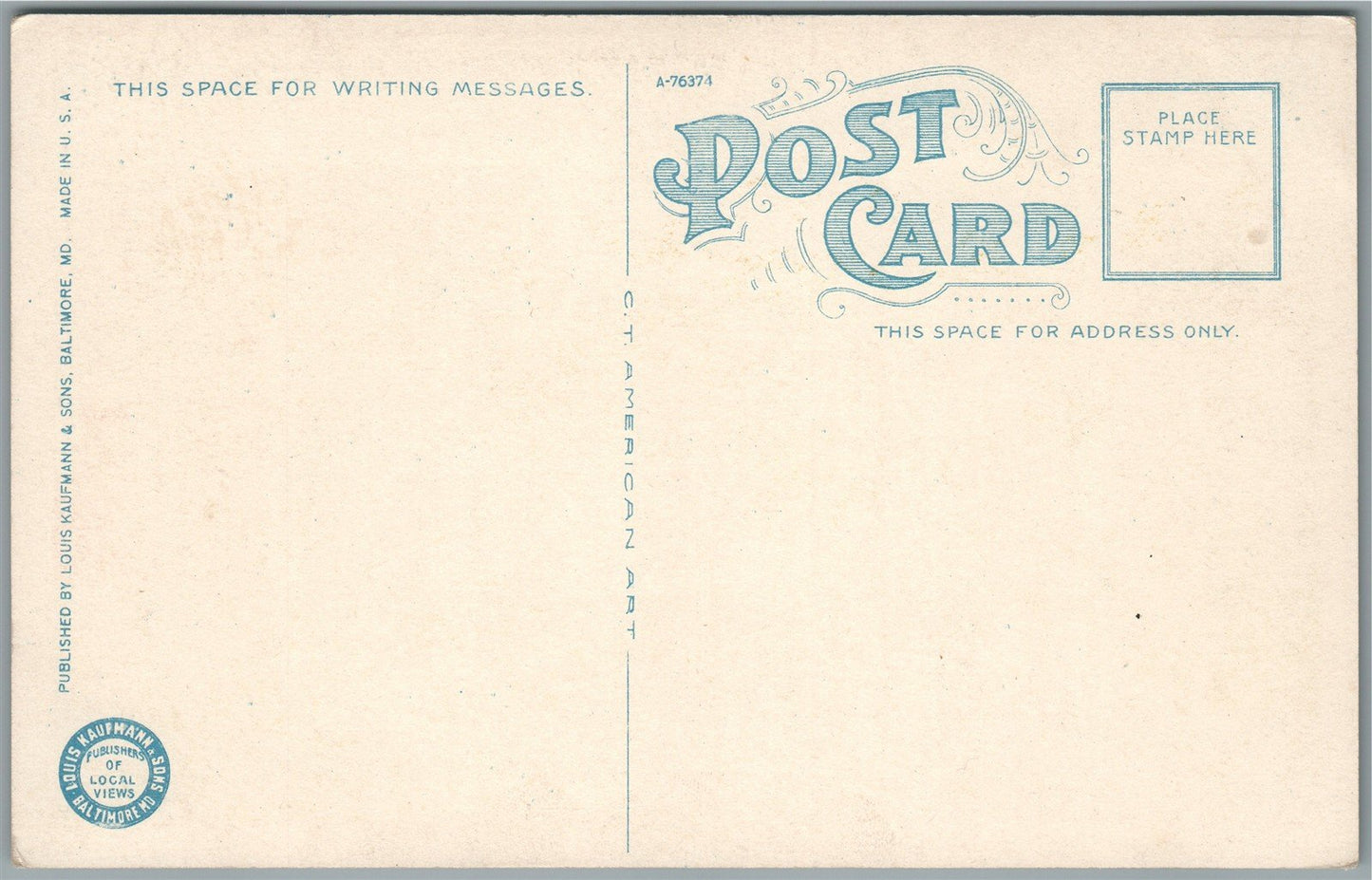 HARRISONBURG VA CAMPBELL STREET ANTIQUE POSTCARD
