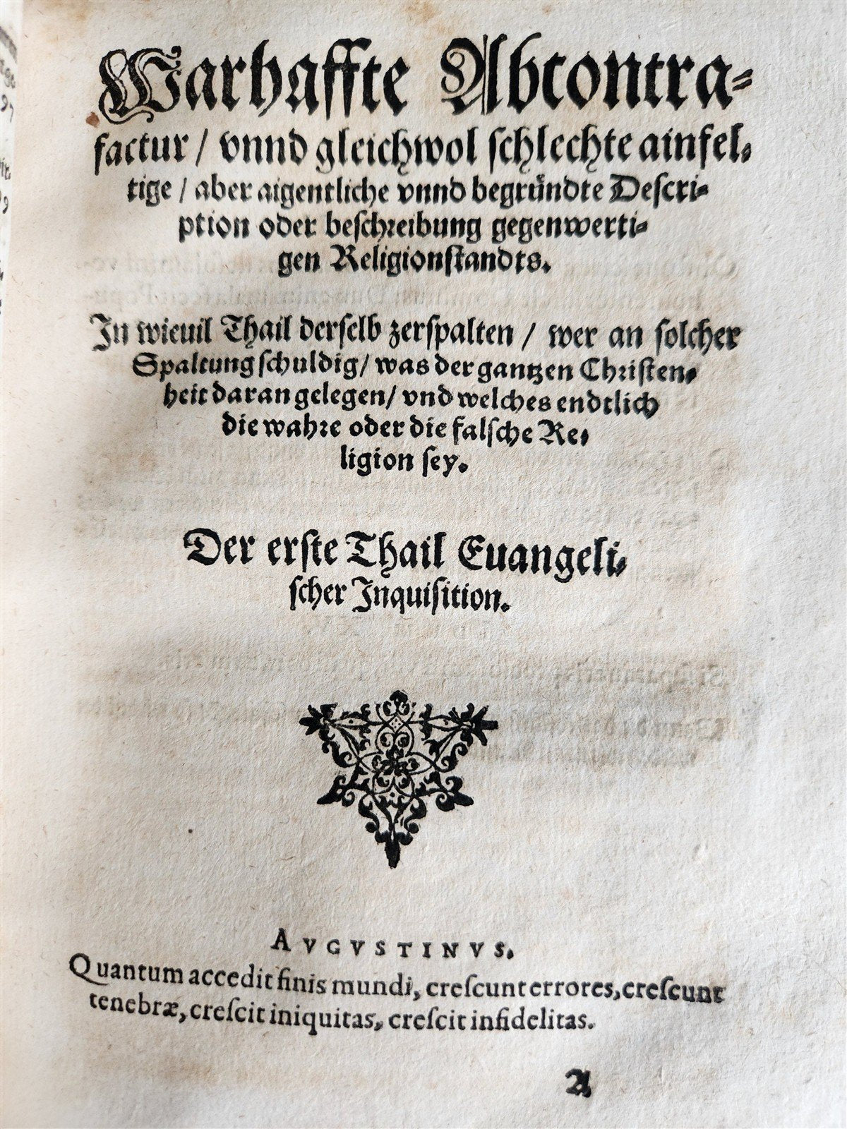 1580 EVANGELICAL INQUISITION in GERMAN antique VELLUM BINDING