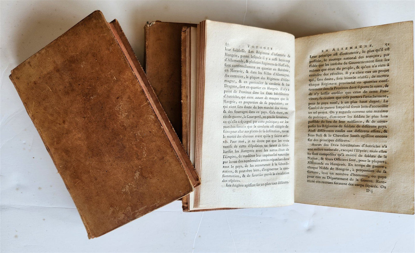 1792 TRAVELS TO GERMANY by RISBECK 3 VOLS antique Voyages en Allemagne w/ MAP