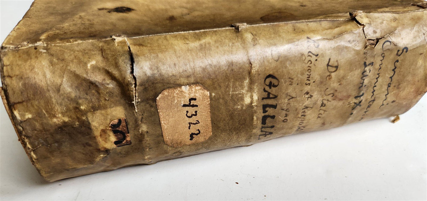 1577 HISTORY OF RELIGIOUS WARS in FRANCE antique vellum bound 16th CENTURY