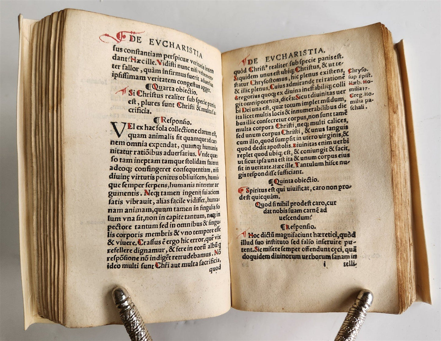 1533 POST-INCUNABULA THEOLOGY in LATIN antique ANCIENT VELLUM MANUSCRIPT BINDING