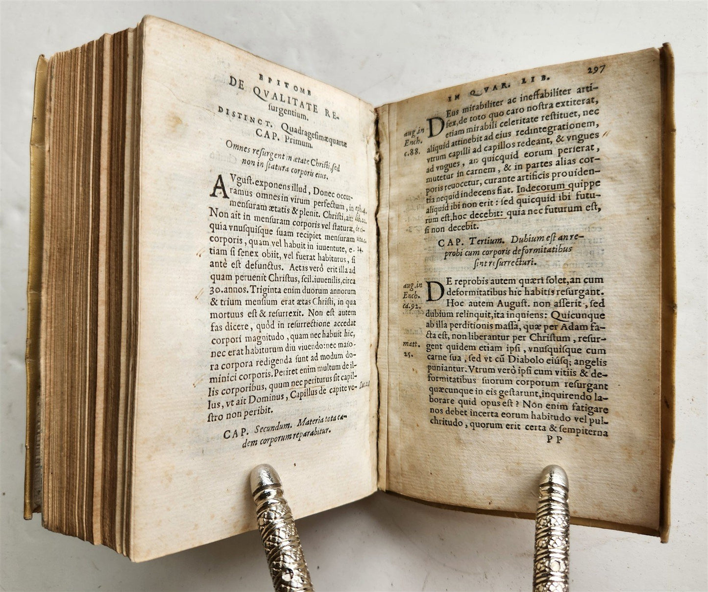 1551 COMMENTARIES to Peter Lombard's Sentences by Spinaeus antique vellum 16th C
