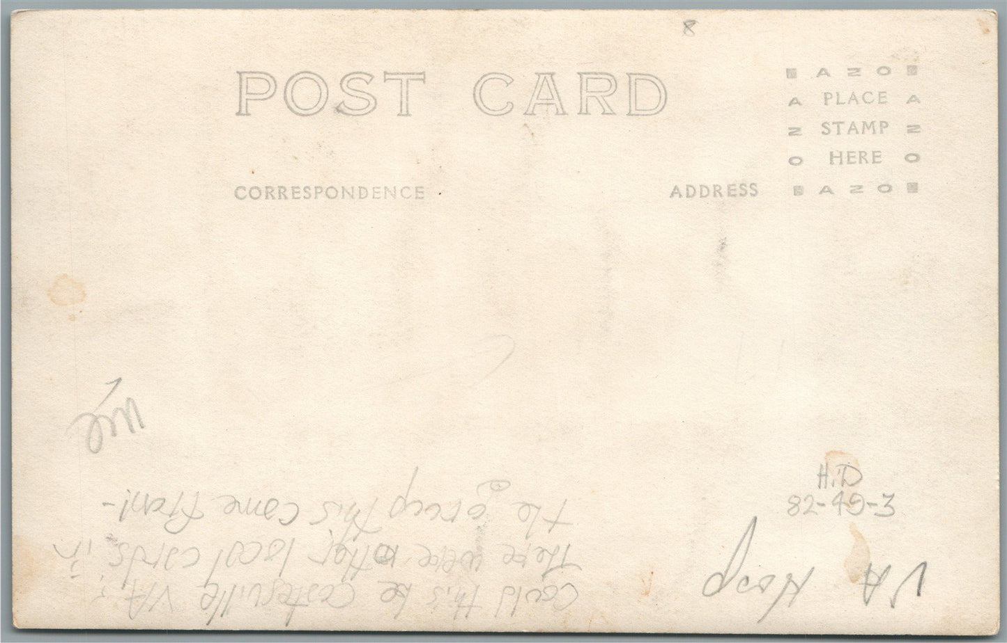 COATESVILLE VA RESTAURANT INTERIOR ANTIQUE REAL PHOTO POSTCARD RPPC