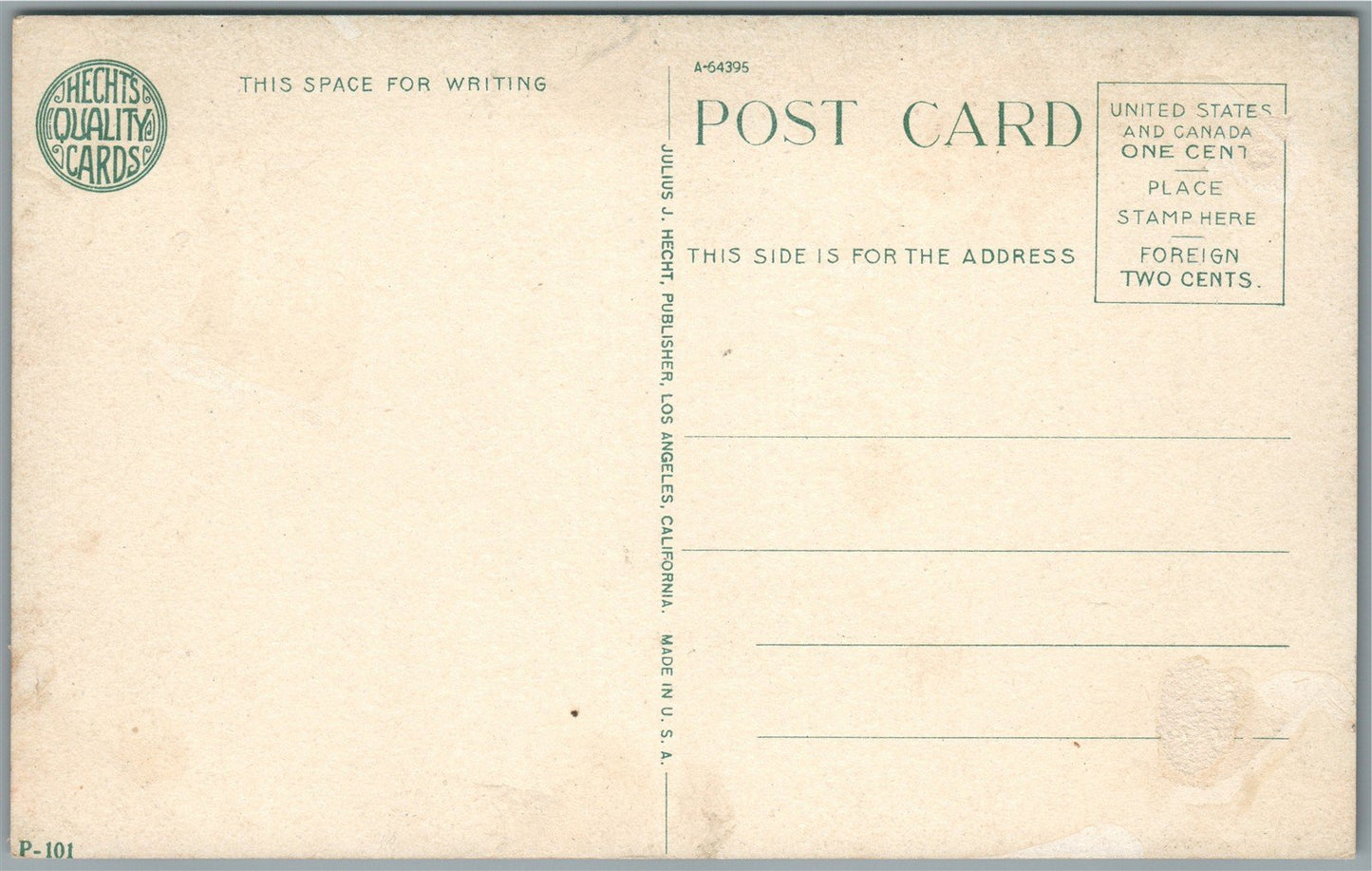 POMONA CA SOURCE FOR WATER SUPPLY ANTIQUE POSTCARD