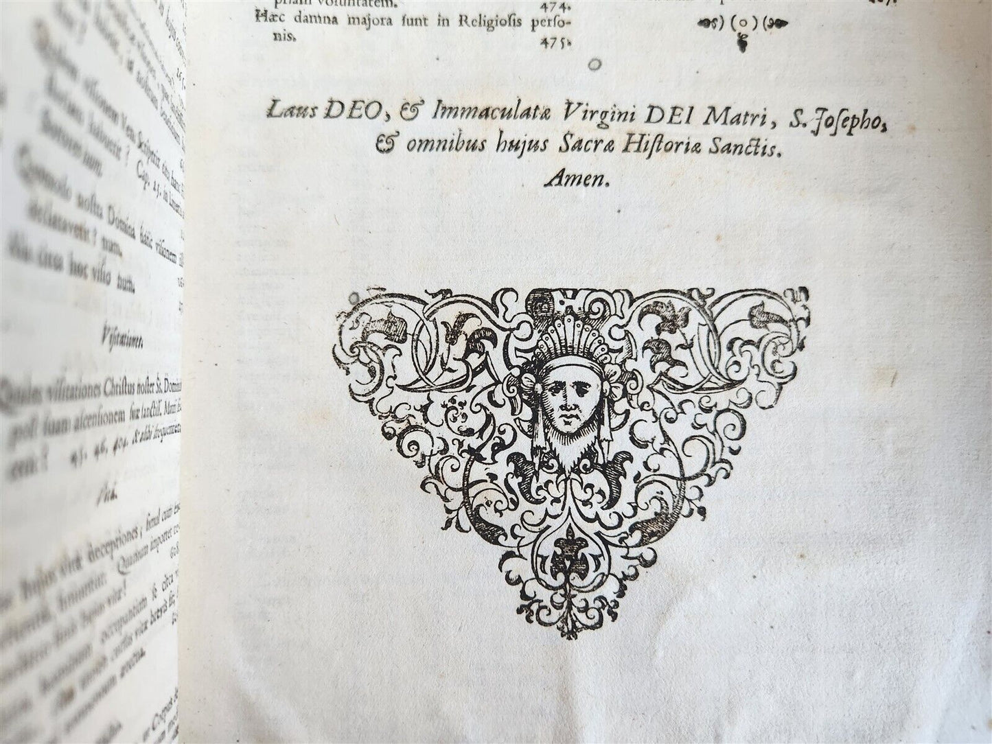 1719 MYSTICA CIVITAS DEI 3 PIGSKIN BOUND FOLIOS antique