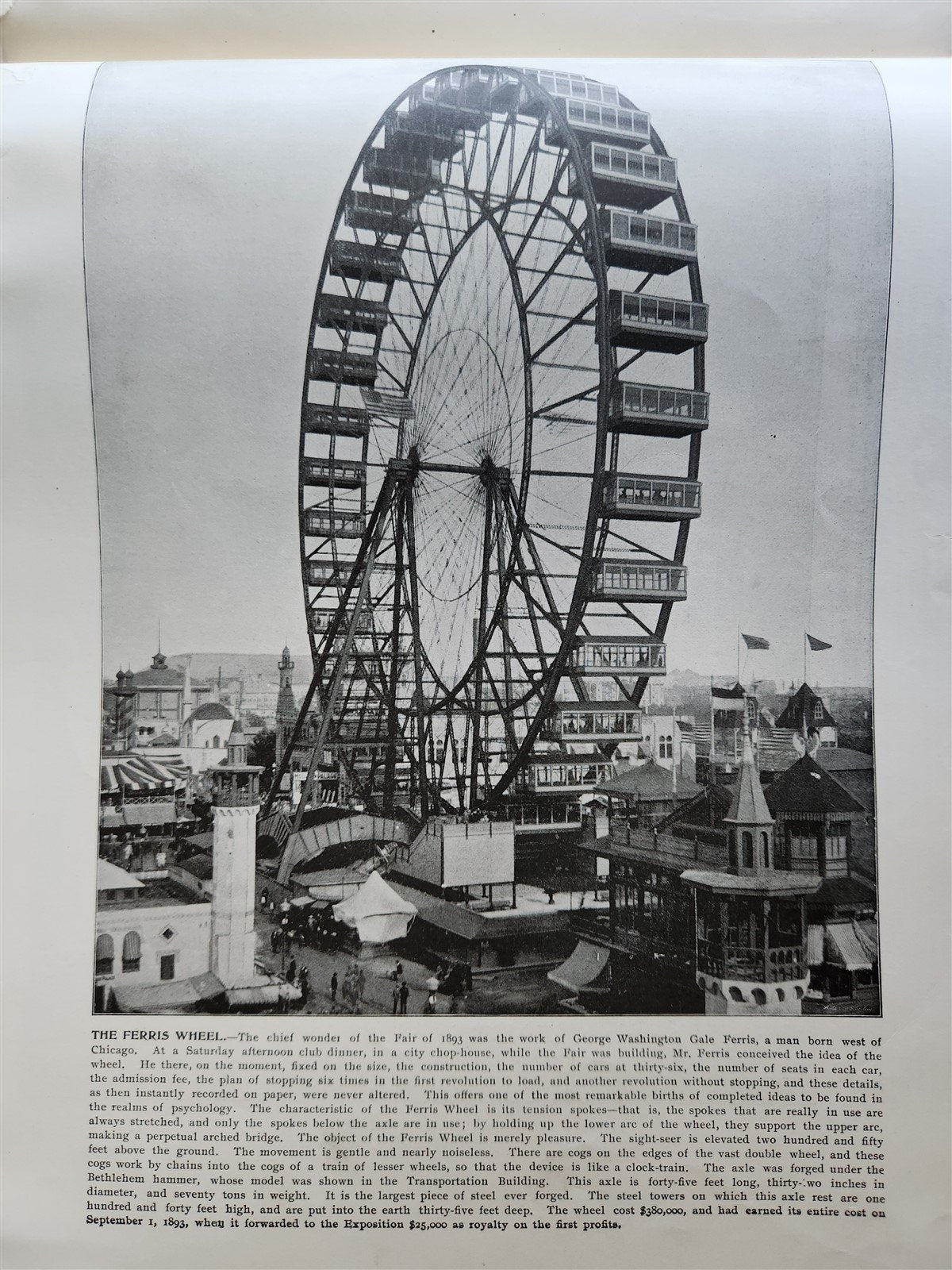 1895 GOVERNMENT COLLECTION VIEWS of WORLD'S COLUMBIAN EXPOSITION antique FOLIO