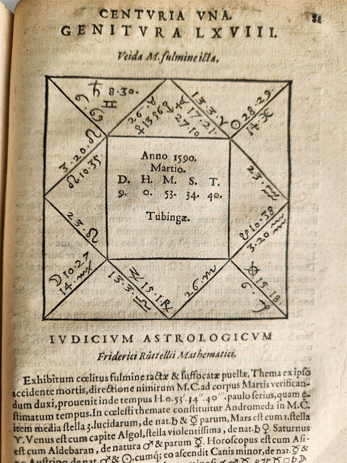 1607 ASTROLOGY by CHRISTOPH PEZEL antique ILLUSTRATED 17th CENTURY rare