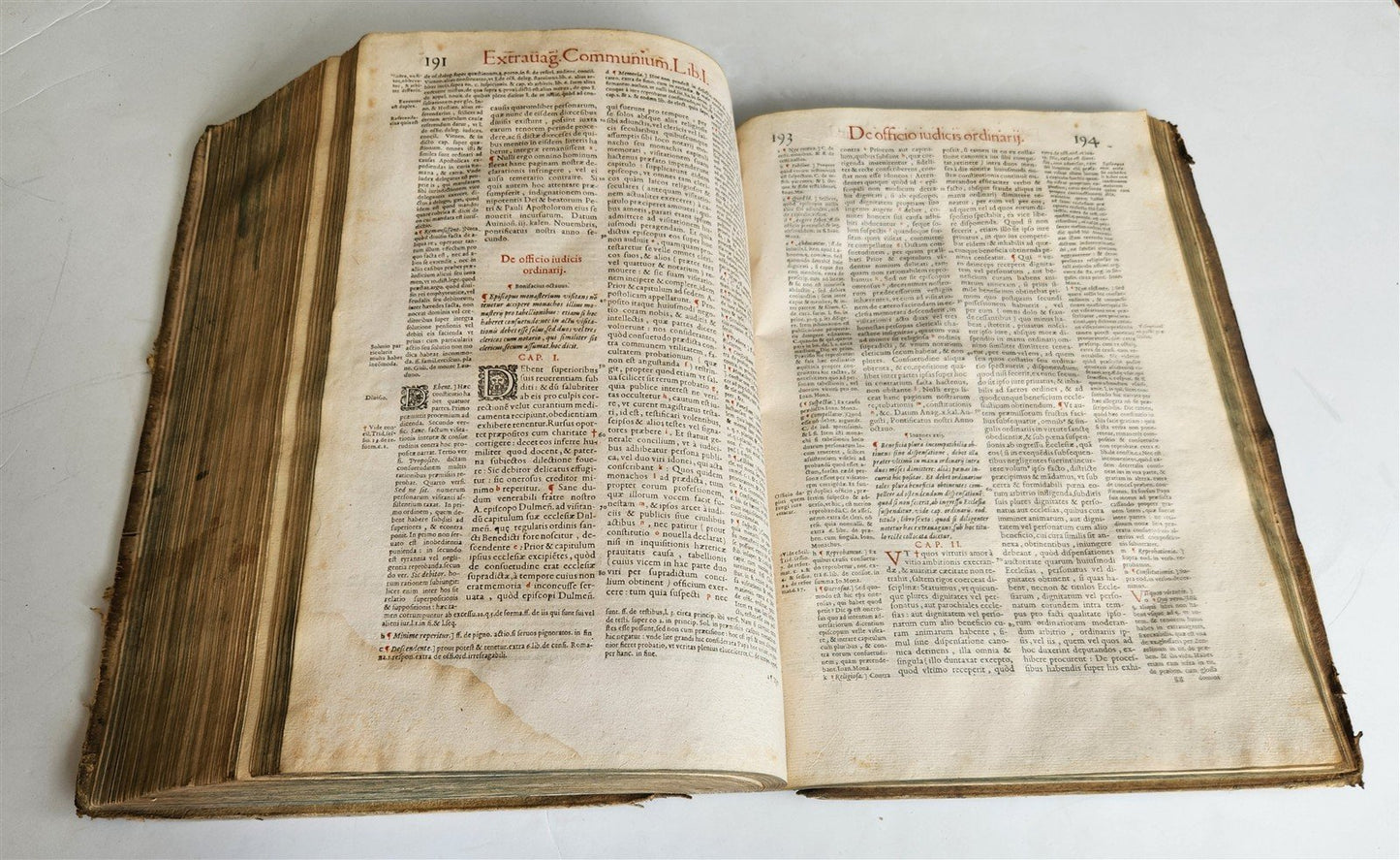 1584 LAW BOOK antique BLIND-TOOLED PIGSKIN BOUND LARGE FOLIO