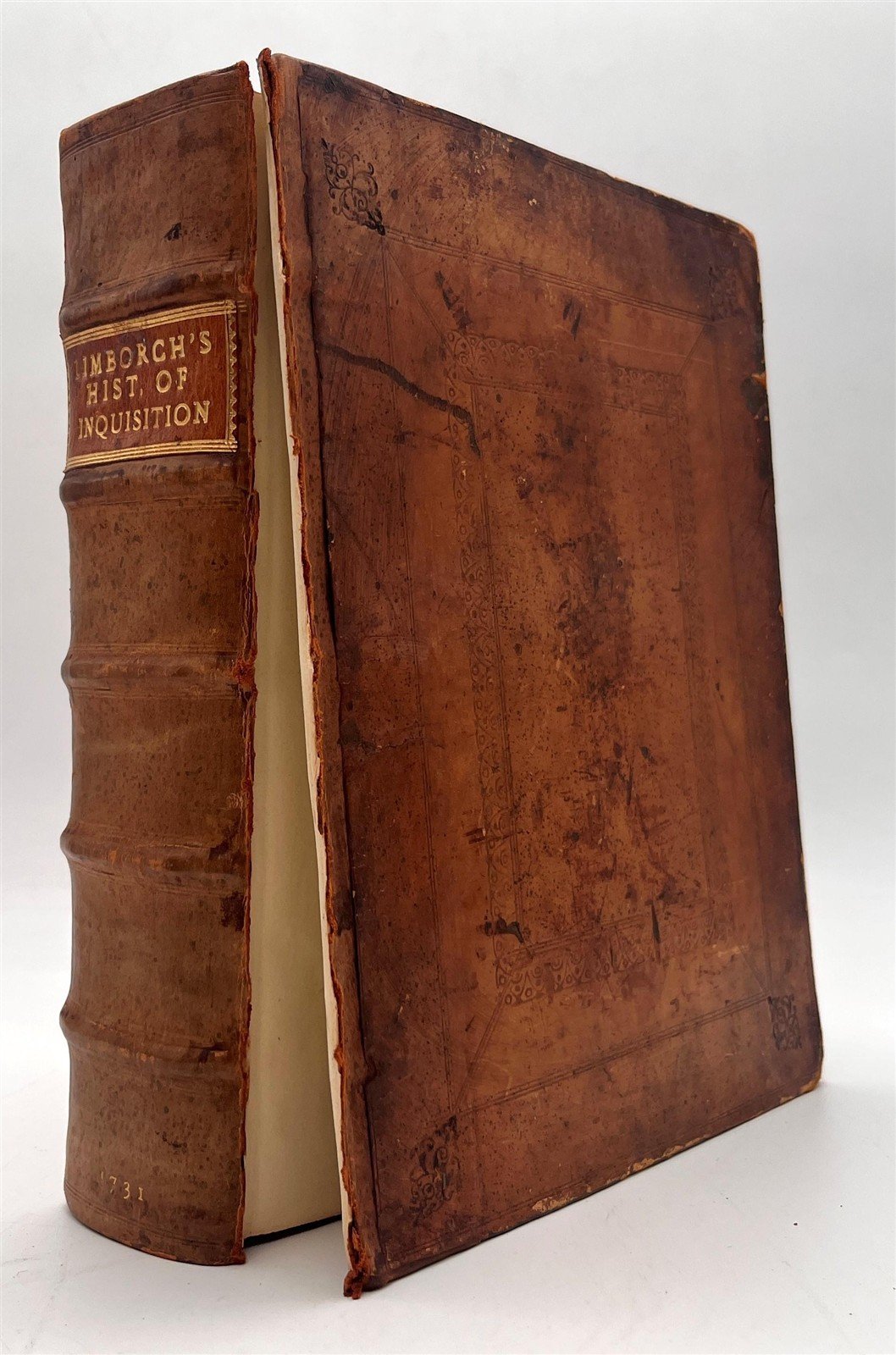 1731 HISTORY of INQUISITION in ENGLISH by Limborch antique ILLUSTRATED