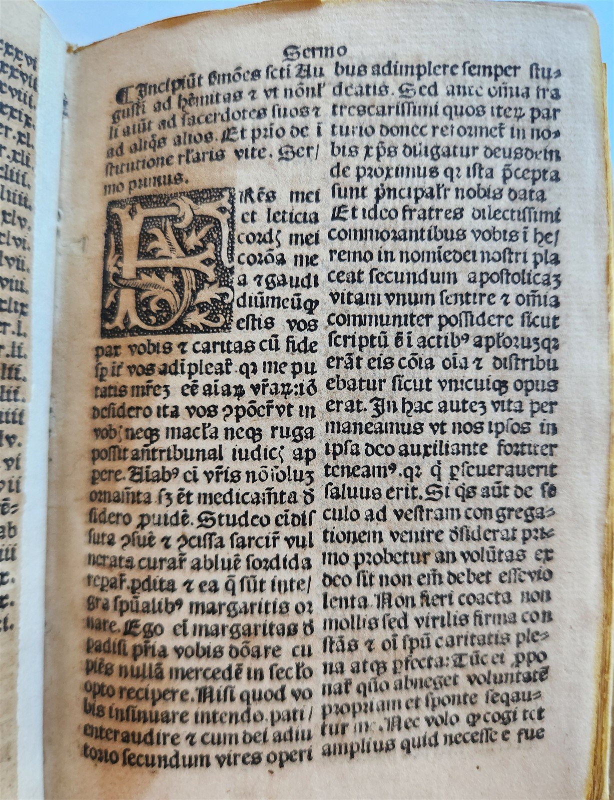 1518 POST-INCUNABULA ST.AUGUSTINE SERMONS antique 16th CENTURY vellum RARE