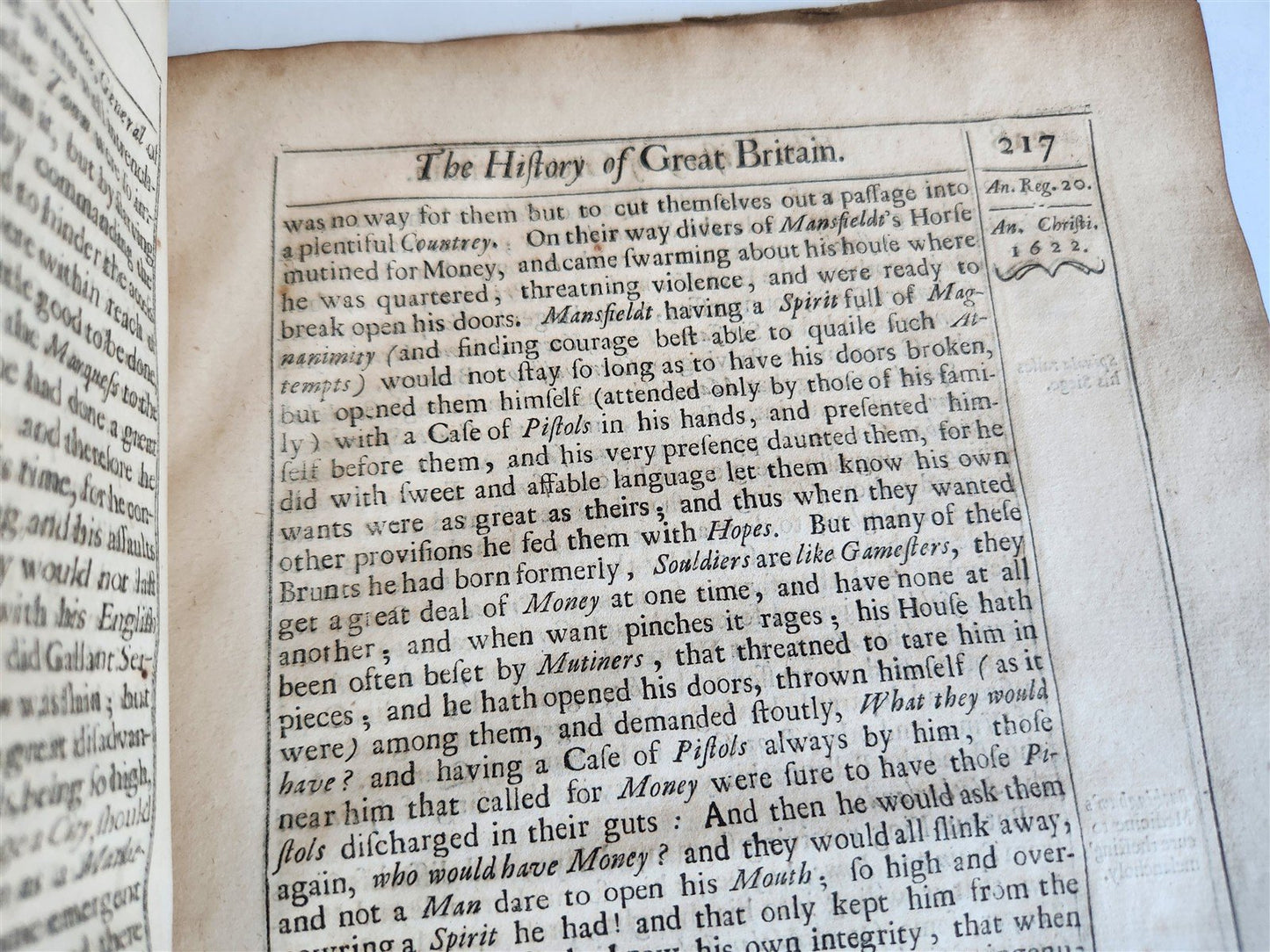 1653 HISTORY of GREAT BRITAIN LIFE of KING JAMES antique in ENGLISH