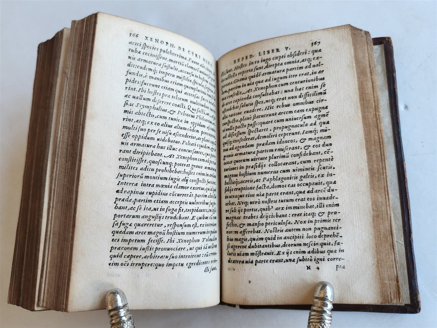 1551 XENOPHON Atheniensis OPERA Griphius press antique 16th C. original binding
