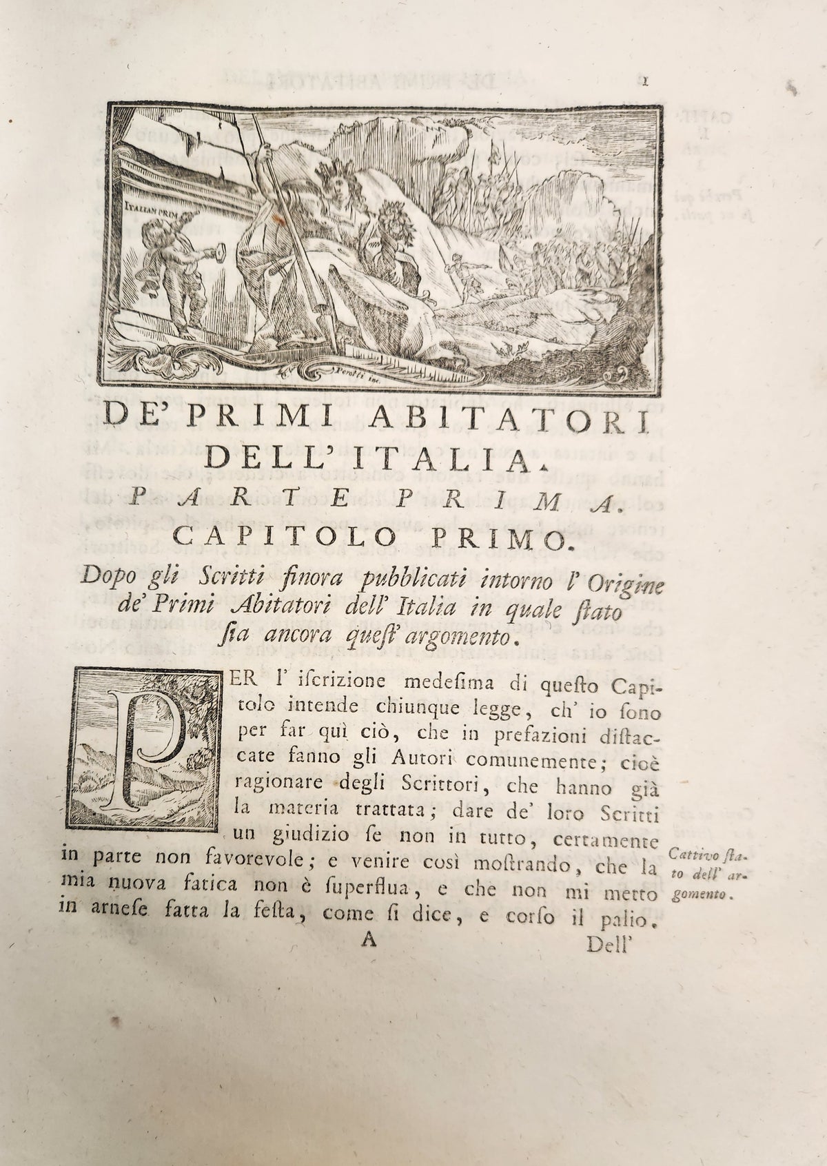 1769 FIRST INHABITANTS of ITALY by STANISLAO BARDETTI antique VELLUM BOUND