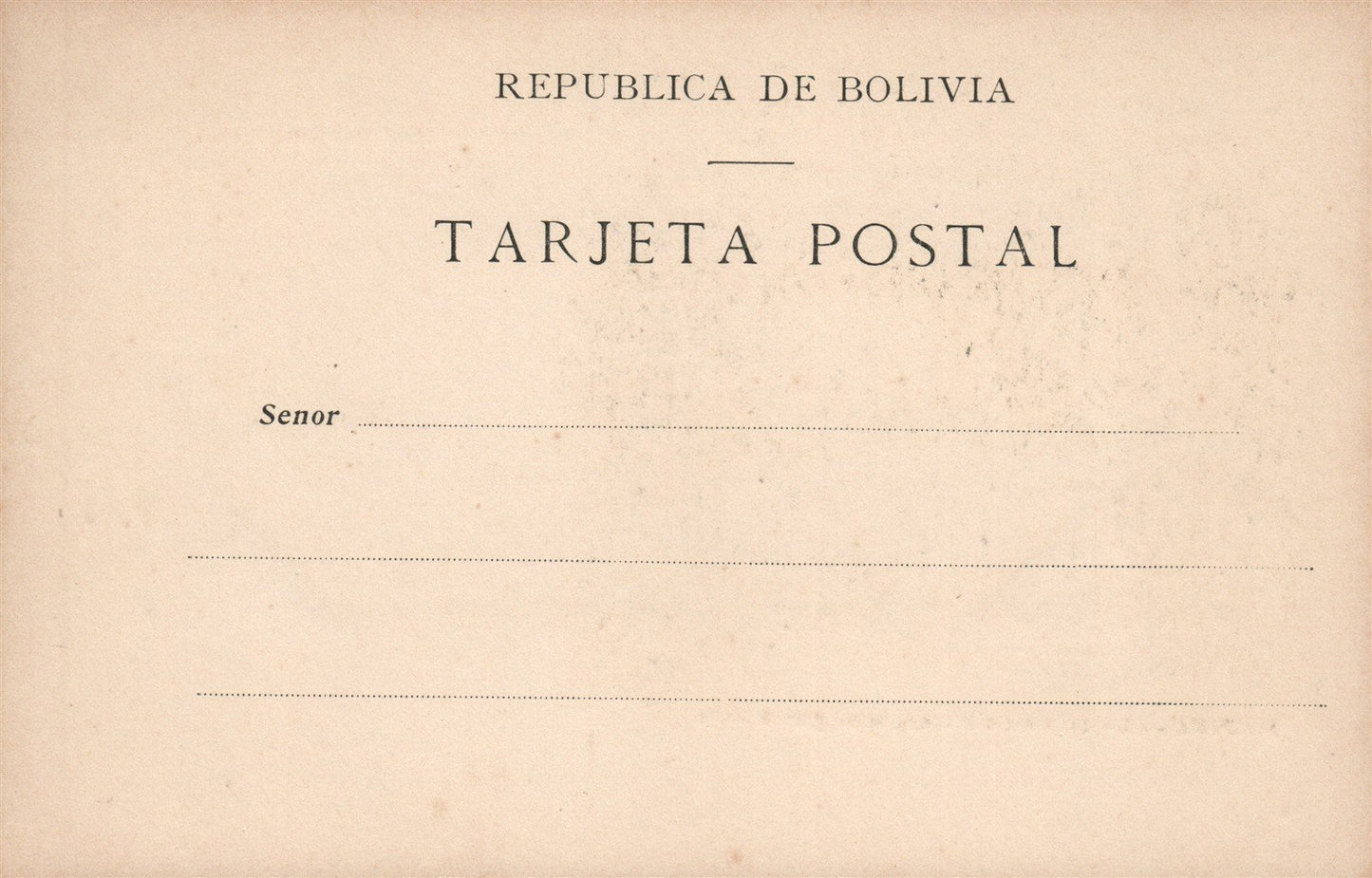 BOLIVIA MAPIRI ANTIQUE POSTCARD