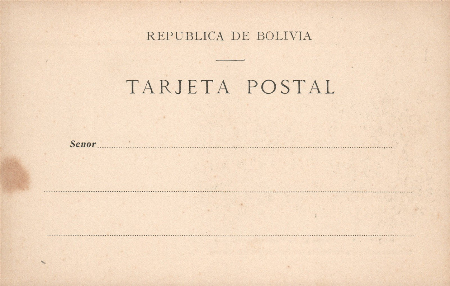 BOLIVIA RIO BENI EL HOTEL DE RURENABAQUE ANTIQUE POSTCARD