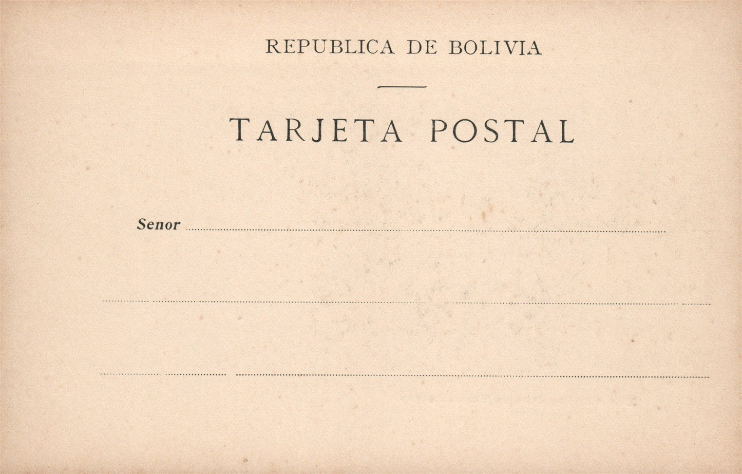 BOLIVIA RIO BENI BARRACA TODOS SANTOS ANTIQUE POSTCARD
