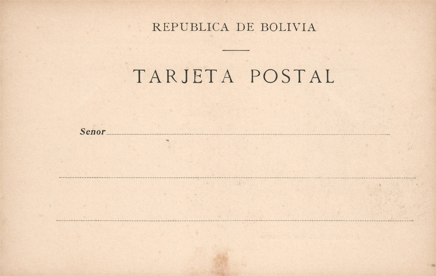 BOLIVIA RIO BEN UN AFLUENTE ANTIQUE POSTCARD