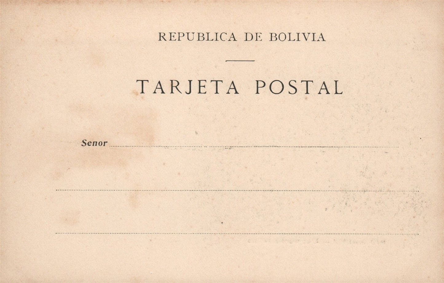 BOLIVIA RIO MAPIRI UNA VUELTA DEL RIO ANTIQUE POSTCARD