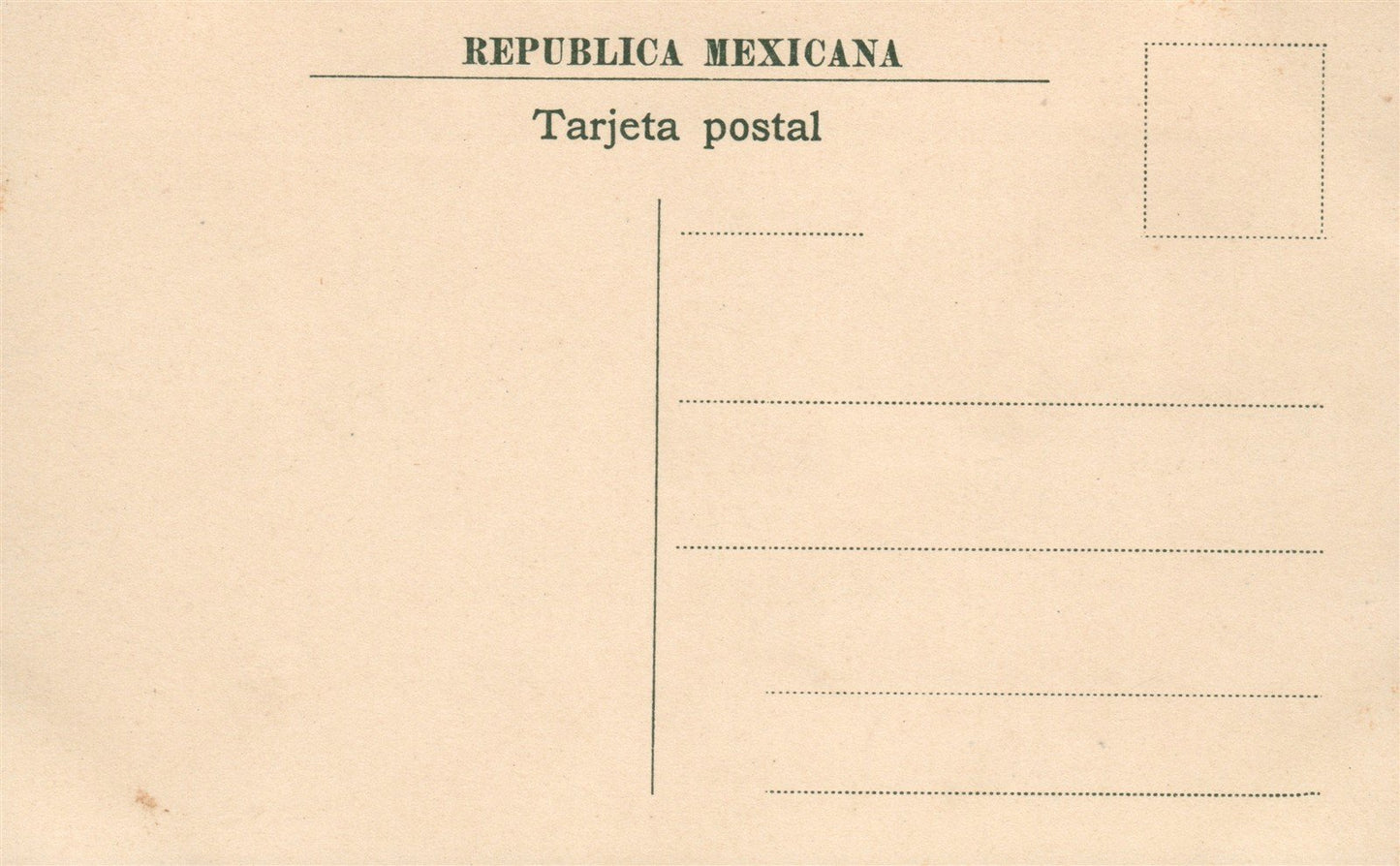 MEXIC0 TO VERA CRUZ RAILROAD ANTIQUE POSTCARD